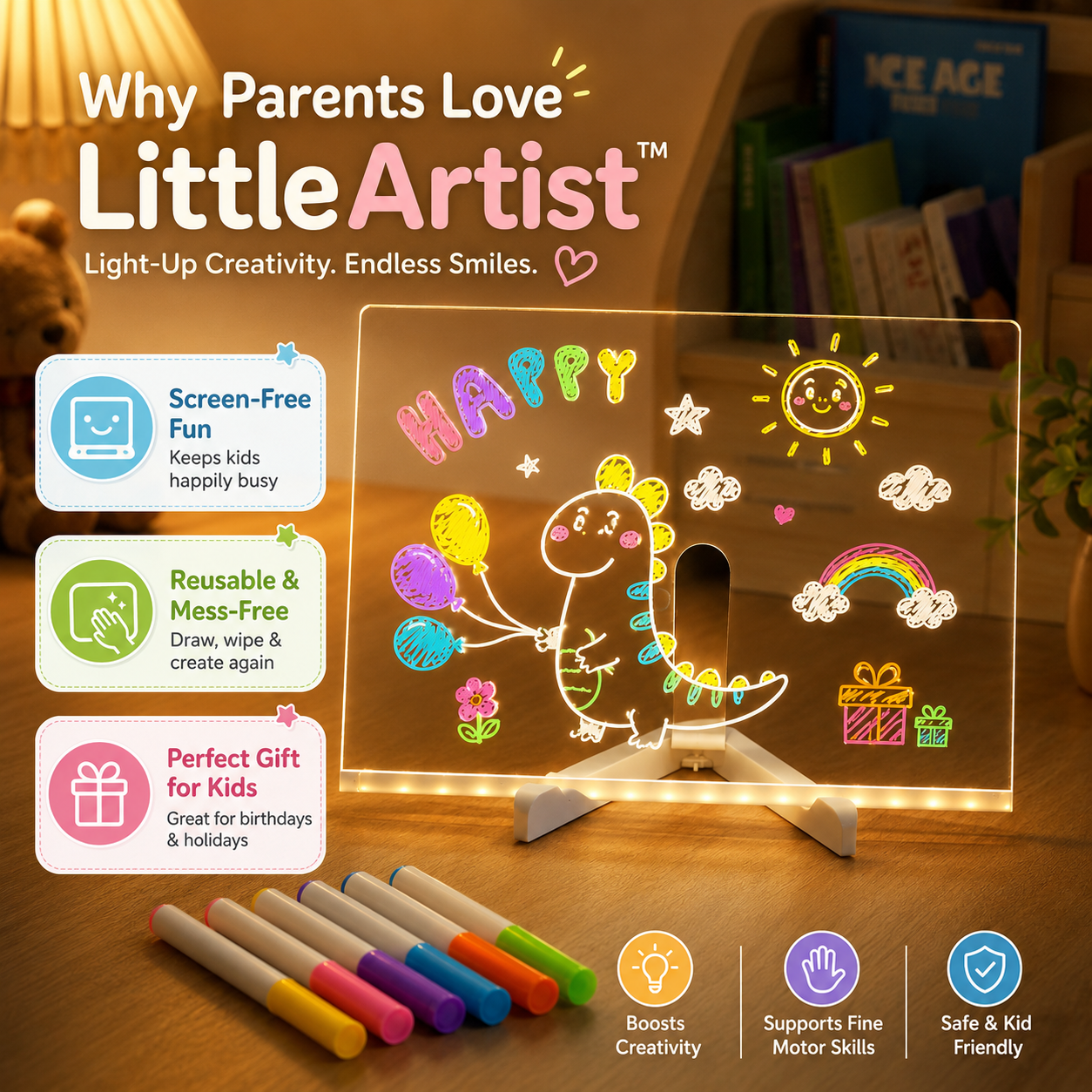 LittleArtist Light-Up Drawing Board